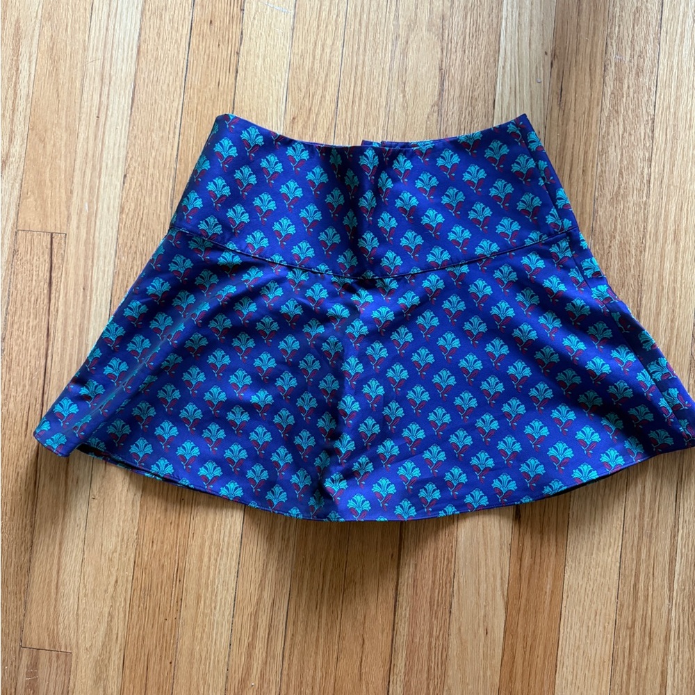 Club Monaco Blue Patterned Women's Skirt